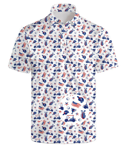 HOTGolf Polo Shirts for Men Funny Print Quick Dry Short Sleeve Performance Golf Shirts Moisture Wicking Polo Shirts