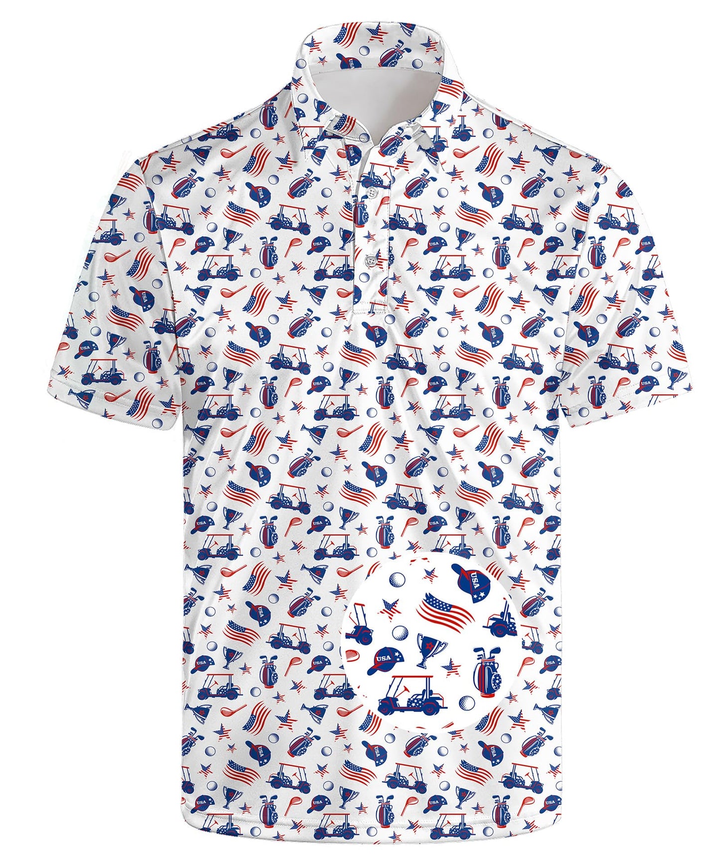 HOTGolf Polo Shirts for Men Funny Print Quick Dry Short Sleeve Performance Golf Shirts Moisture Wicking Polo Shirts