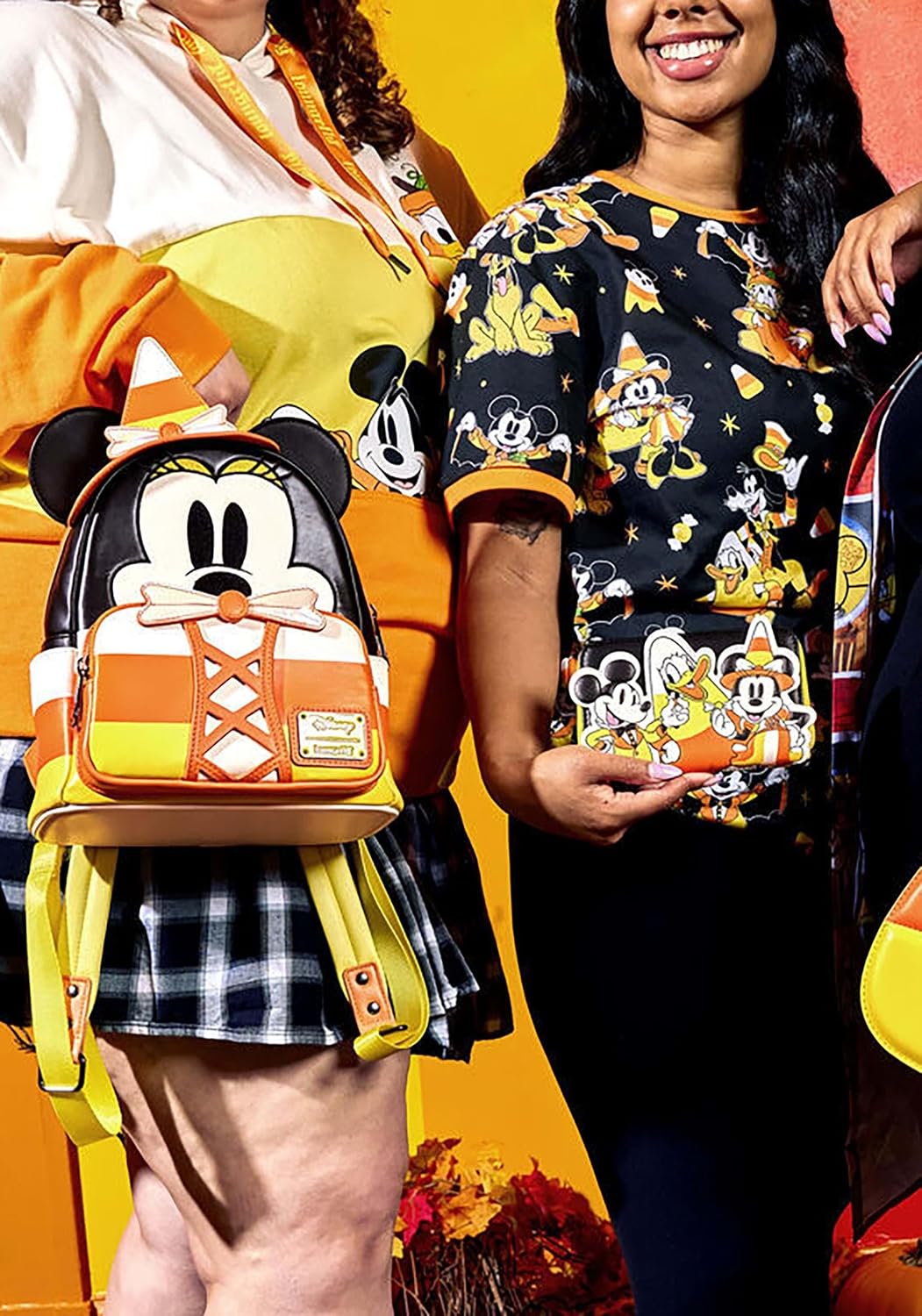 HOTLoungefly Disney Mickey and Friends Candy Corn Zip Around Wallet