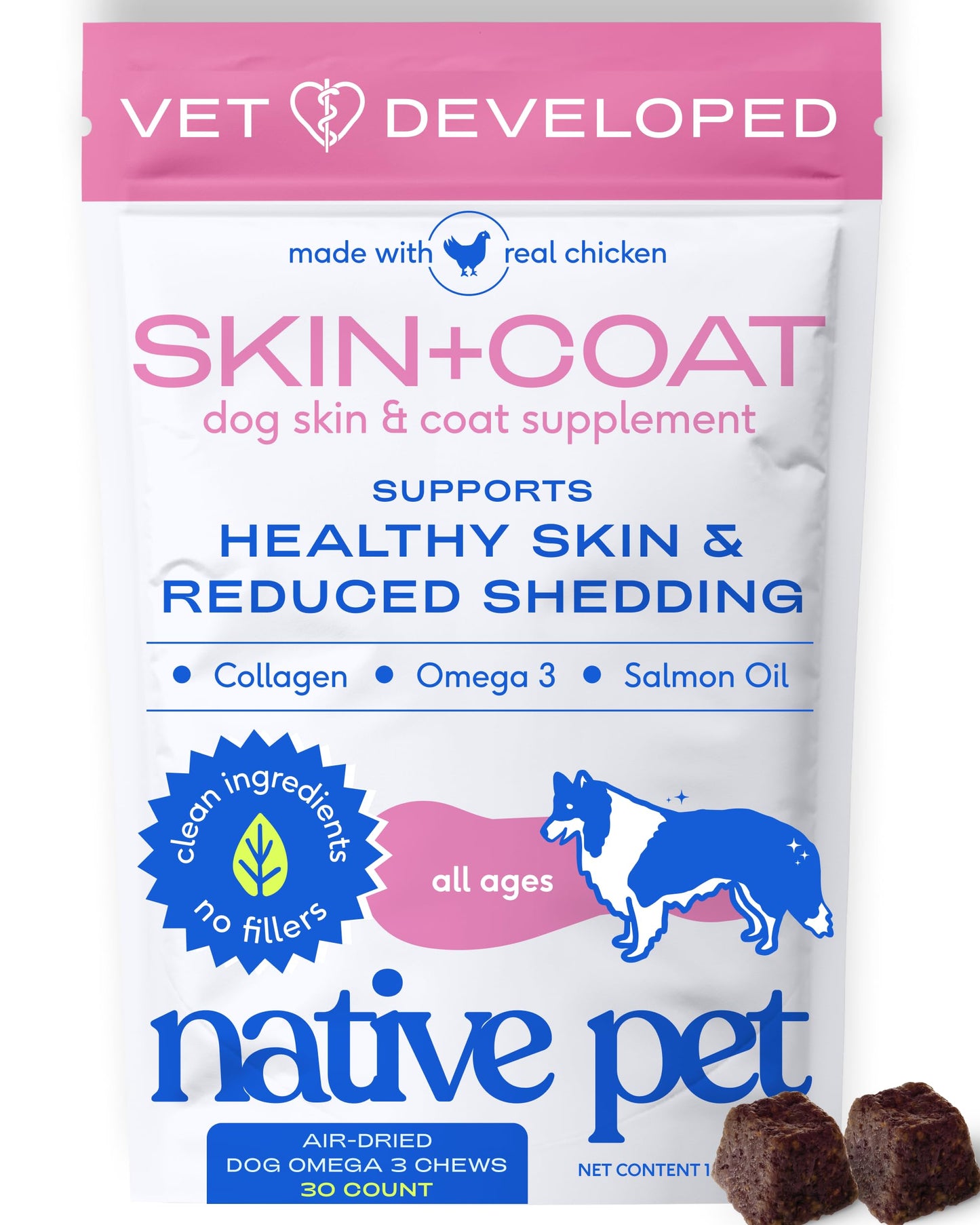 HOTNative Pet Omega 3 Fish Oil for Dogs & Cats – Wild Alaskan Salmon Oil for Dogs Skin and Coat, Supports Joints, Heart & Shedding – Fast-Absorbing Omega 3 6 9 Liquid Supplement – 8oz