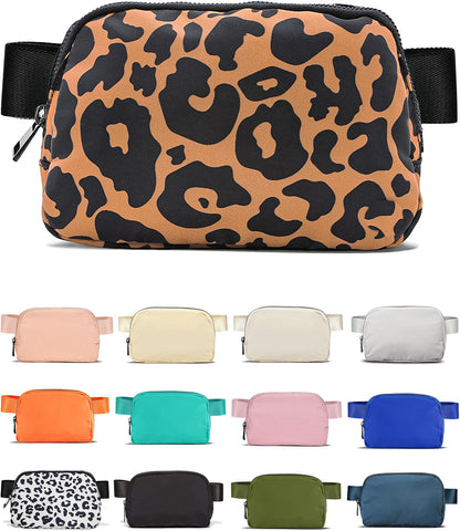 HOTYOSHUYUKI Fanny Pack Crossbody Bag Trendy Waterproof Small Sling Cross Body Purse for Women Men Fashion Waist Packs Mini Belt Pouch Chest Bum Hip Bag Lulu Dupes for Travel Vacation Running Black
