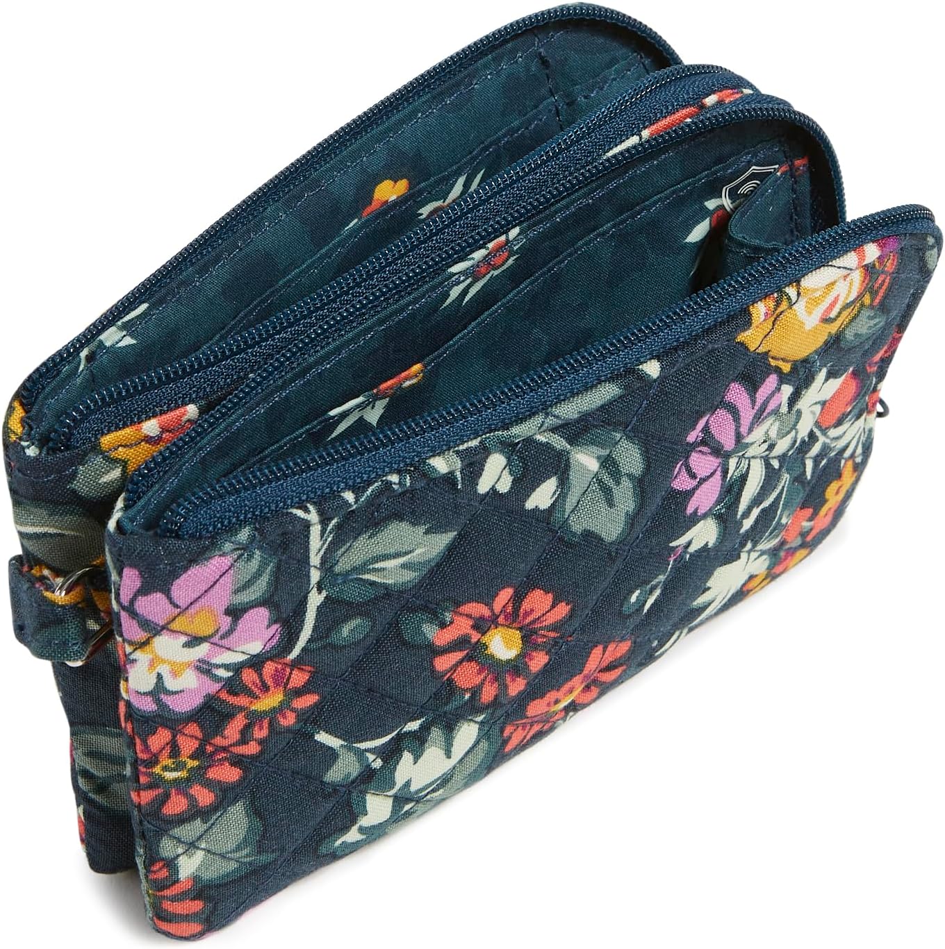 HOTVera Bradley Women's Cotton Double Zip ID Case Wallet With RFID Protection