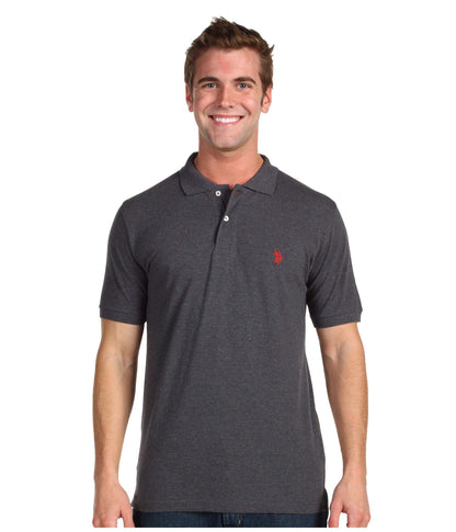 HOTU.S. Polo Assn. Men's Classic Polo Shirt, Two-Button Closure Pique Polo Shirt, Summer Fashion Golf Shirt | Two-Button Closure Pique Polo Shirt, Summer Fashion Golf Shirt