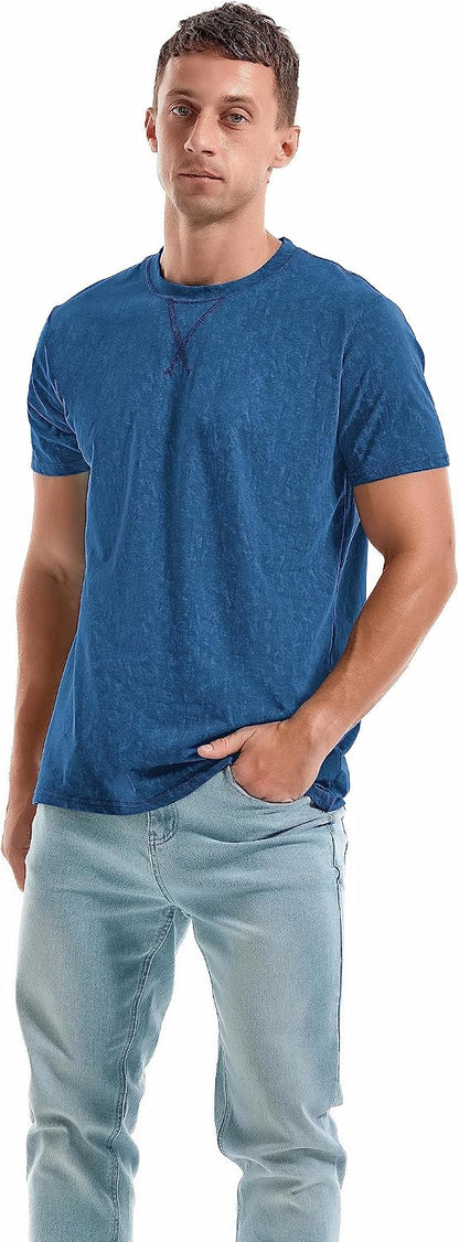 HOTKLIEGOU Men's T-Shirts - Premium Cotton Crew Neck Tees S - 4XL