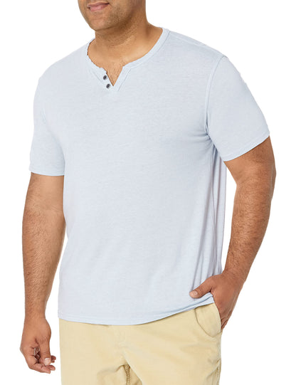 HOTLucky Brand Men's Venice Burnout Notch Neck Tee Shirt