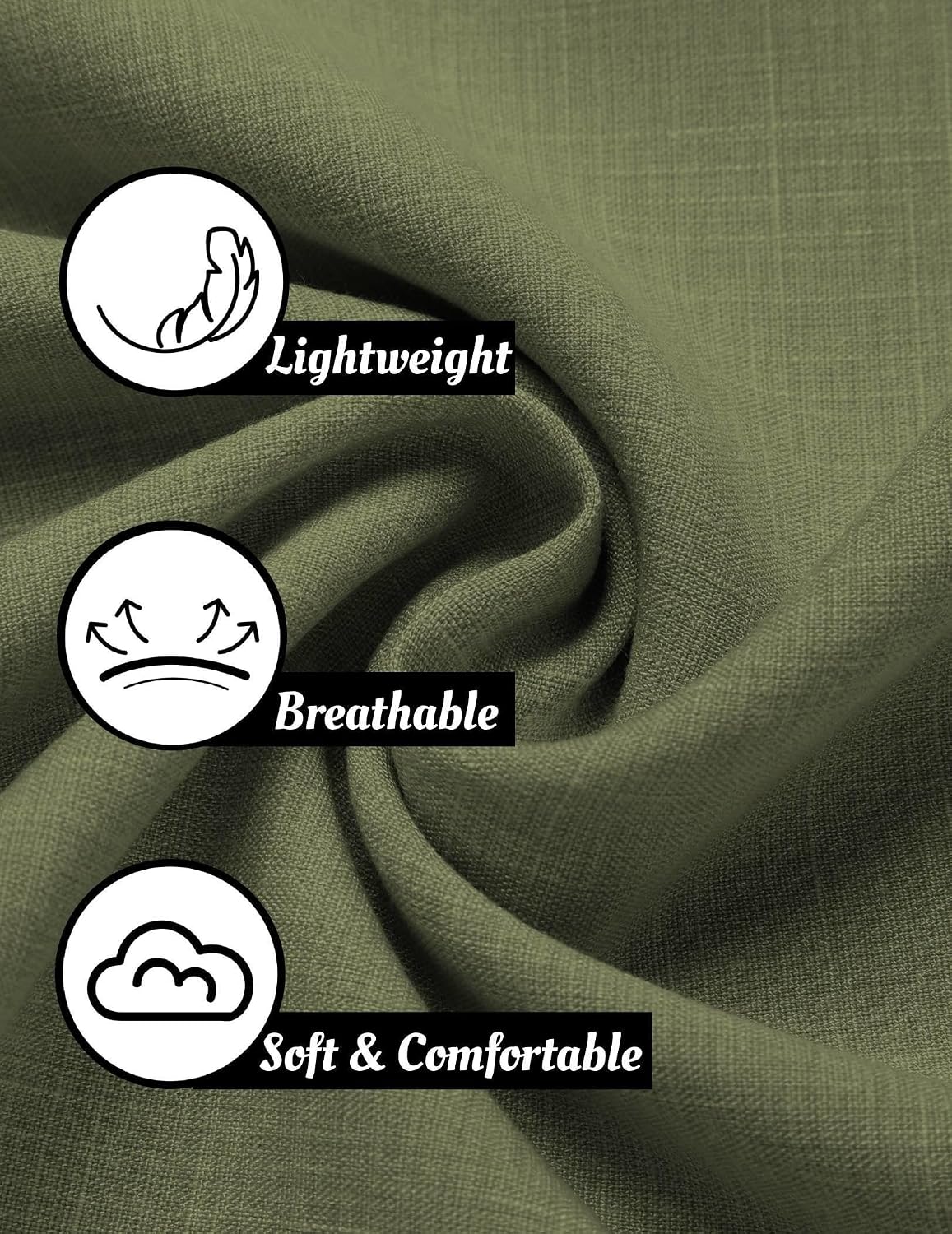 HOTCOOFANDY Men's Linen Shirts Short Sleeve Casual Shirts Button Down Shirt for Men Beach Summer Wedding Shirt