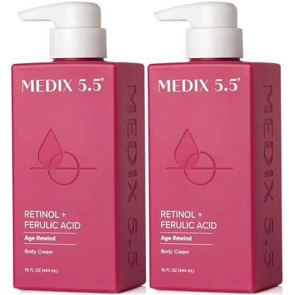 HOTMedix 5.5 Retinol Body Lotion Firming Moisturizer | Crepey Skincare Treatment | Retinol Body Cream | Anti Aging Firming Cream For Women Targets Look Of Crepe Skin, Wrinkles, & Sagging Skin, 15 Fl Oz