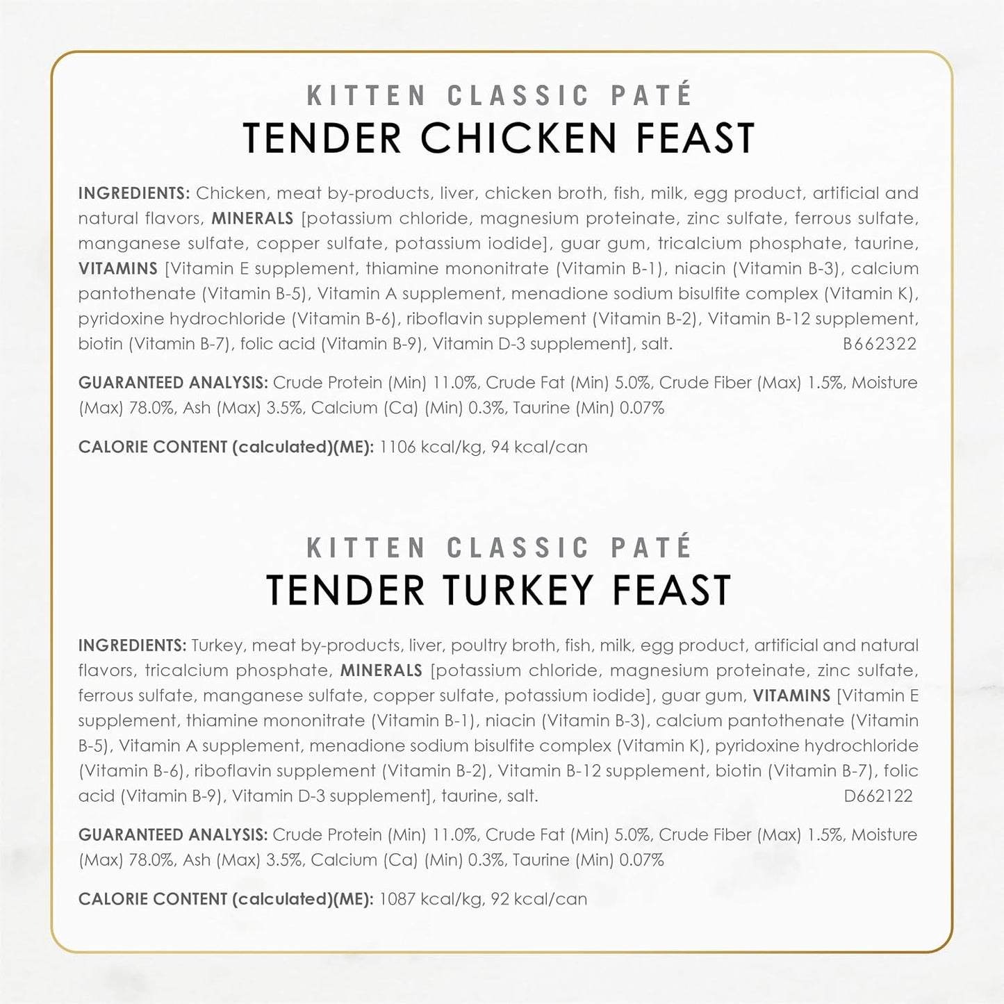 HOTPurina Fancy Feast Tender Ocean Whitefish, Turkey, Chicken and Salmon Feasts Wet Kitten Food Variety Pack - (Pack of 24) 3 oz. Boxes