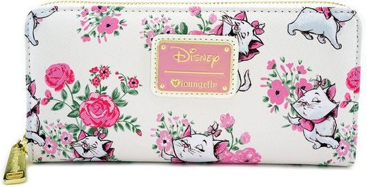 HOTLoungefly x Disney Marie Floral AOP Faux Leather Wallet (Multi, One Size)