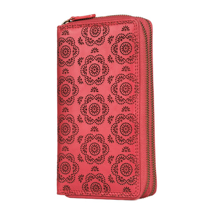 HOTLeather RFID Wallet Women – Modern RFID Womens Wallet- Big Multiple Compartments – Credit Card Holder – Handcrafted Genuine Leather -Carteras de Mujer Piel
