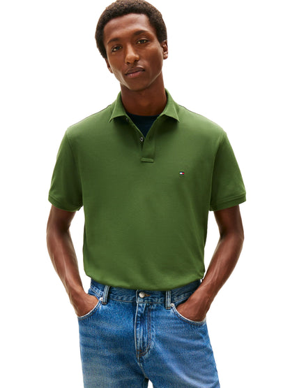 HOTTommy Hilfiger Men's Short Sleeve Polo Shirts in Classic Fit with Stretch and Organic Pique Cotton
