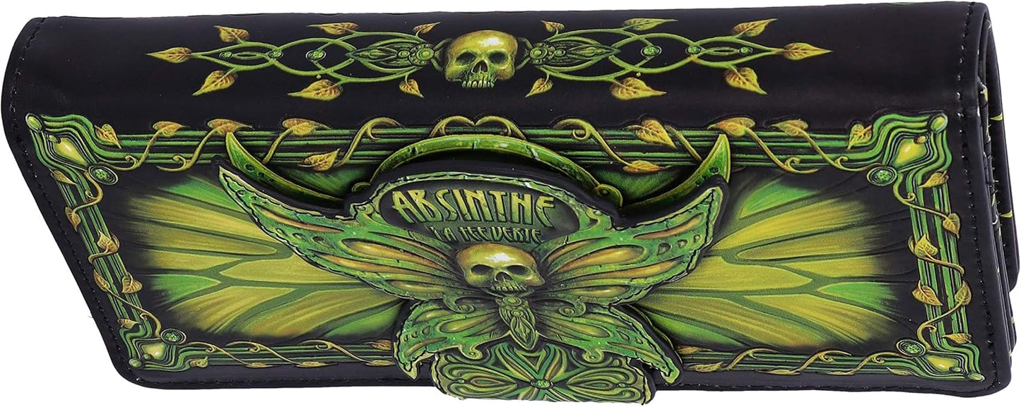 HOTNemesis Now Absinthe La Fee Verte Green Fairy Embossed Purse, Polyurethane, 18.5cm