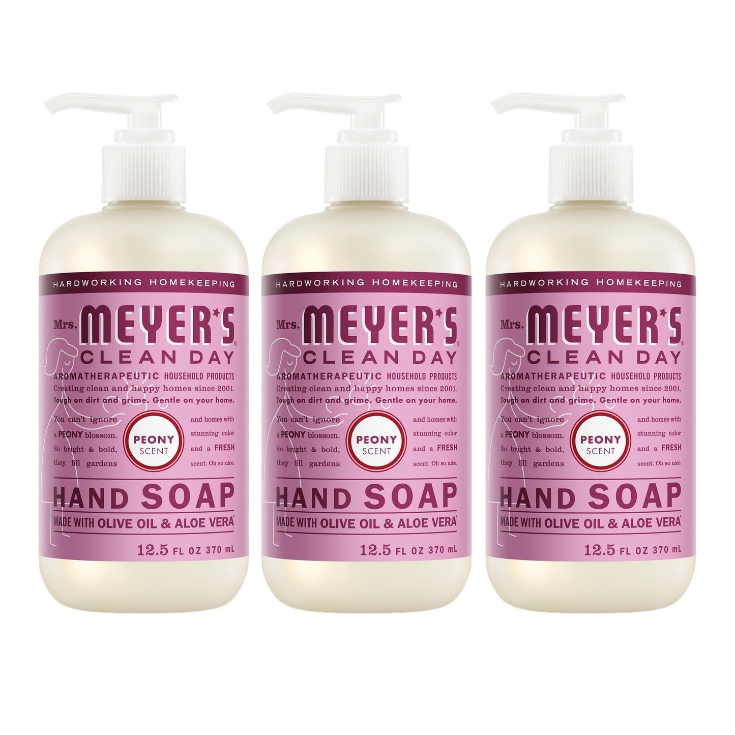 HOTMRS. MEYER'S CLEAN DAY Hand Soap, Rain Water Scent, 12.5 Fl Oz Bottle - 3 Pack
