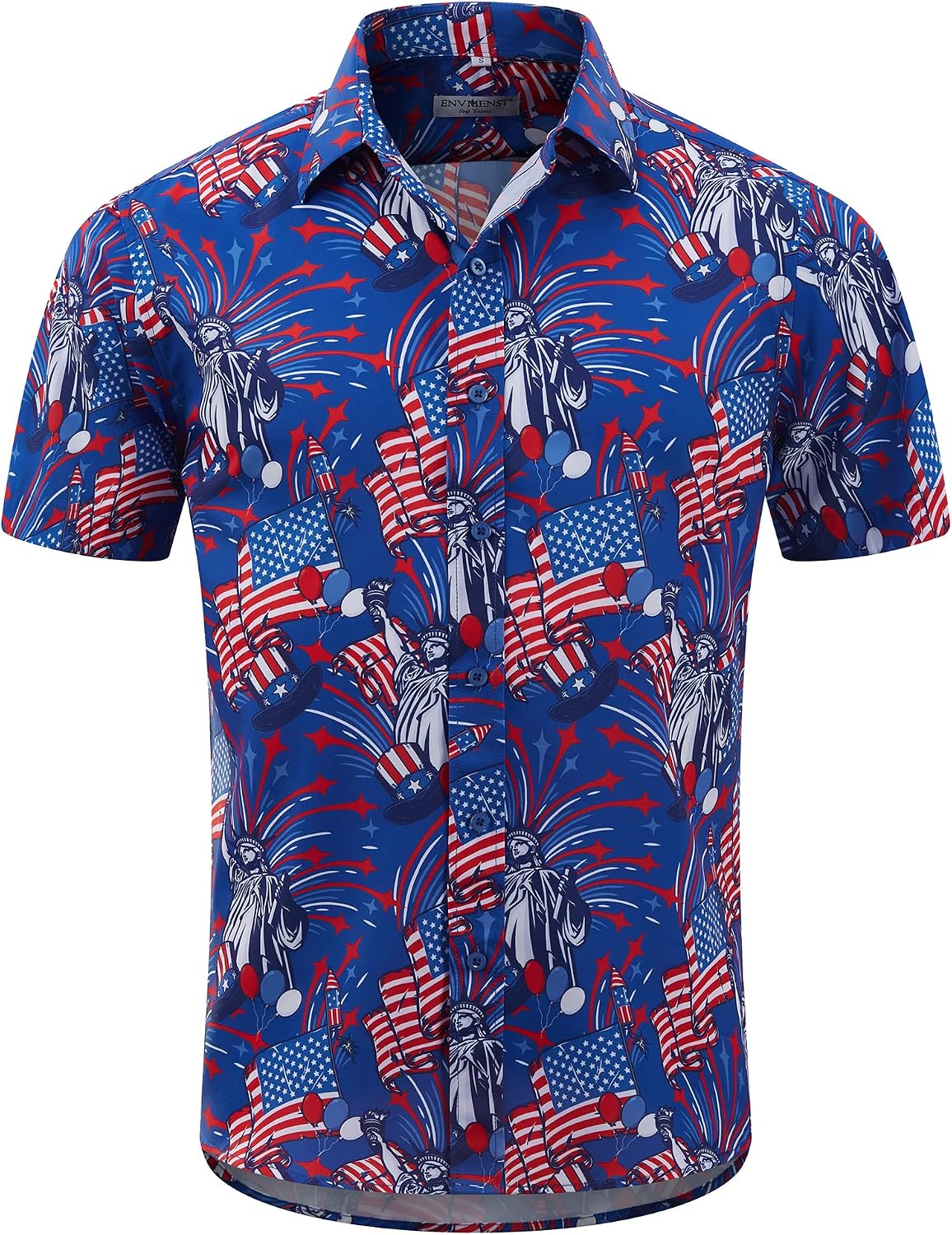 HOTENVMENST Hawaiian Shirt for Men Short Sleeve Beach Printed Summer Button Down Aloha Shirt