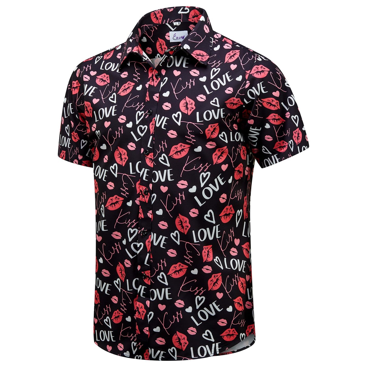 HOTEUOW Men's Hawaiian Shirt Short Sleeve Printed Button Down Beach Shirts