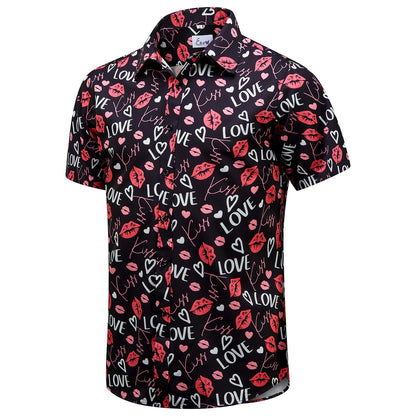 HOTEUOW Men's Hawaiian Shirt Short Sleeve Printed Button Down Beach Shirts