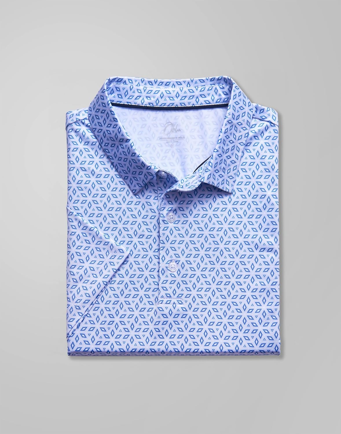 HOTObla Mens Golf Polo Shirts Short Sleeve Dry Fit Performance Moisture Wicking Casual Print Collared Golf Shirts for Men