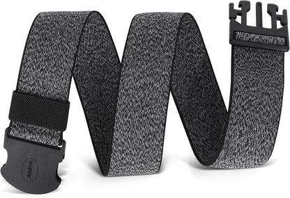 HOTWHIPPY Mens Elastic Stretch Belt Unisex Adventure Web Belt for Women Men with Non-Metal Buckle Adjustable Belts