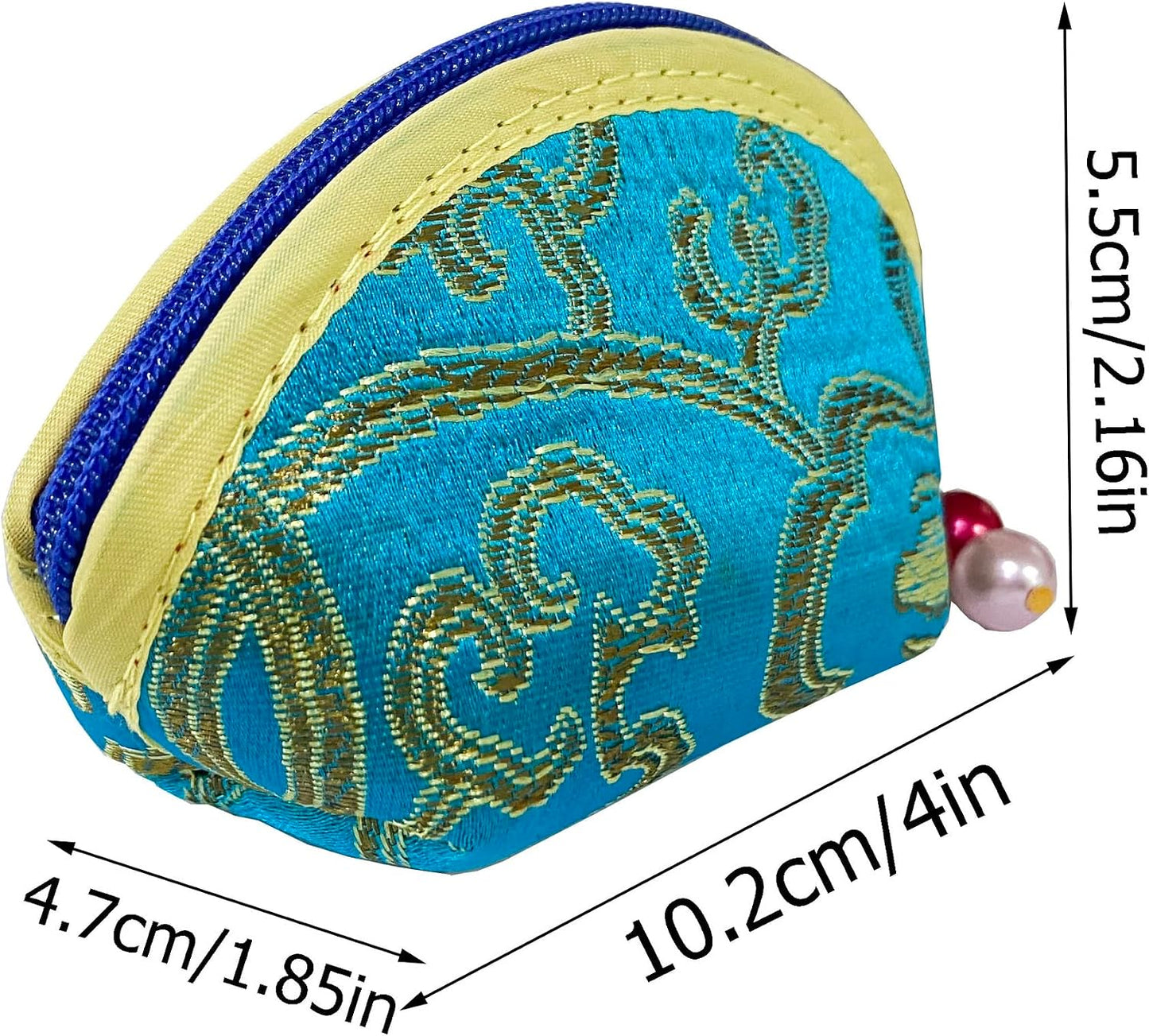HOTSilk Coin Purse Zipper Purse Embroidery Coin Wallet | 20Pcs，Sugar Jewelry Bag Lipstick Container Gift Bag