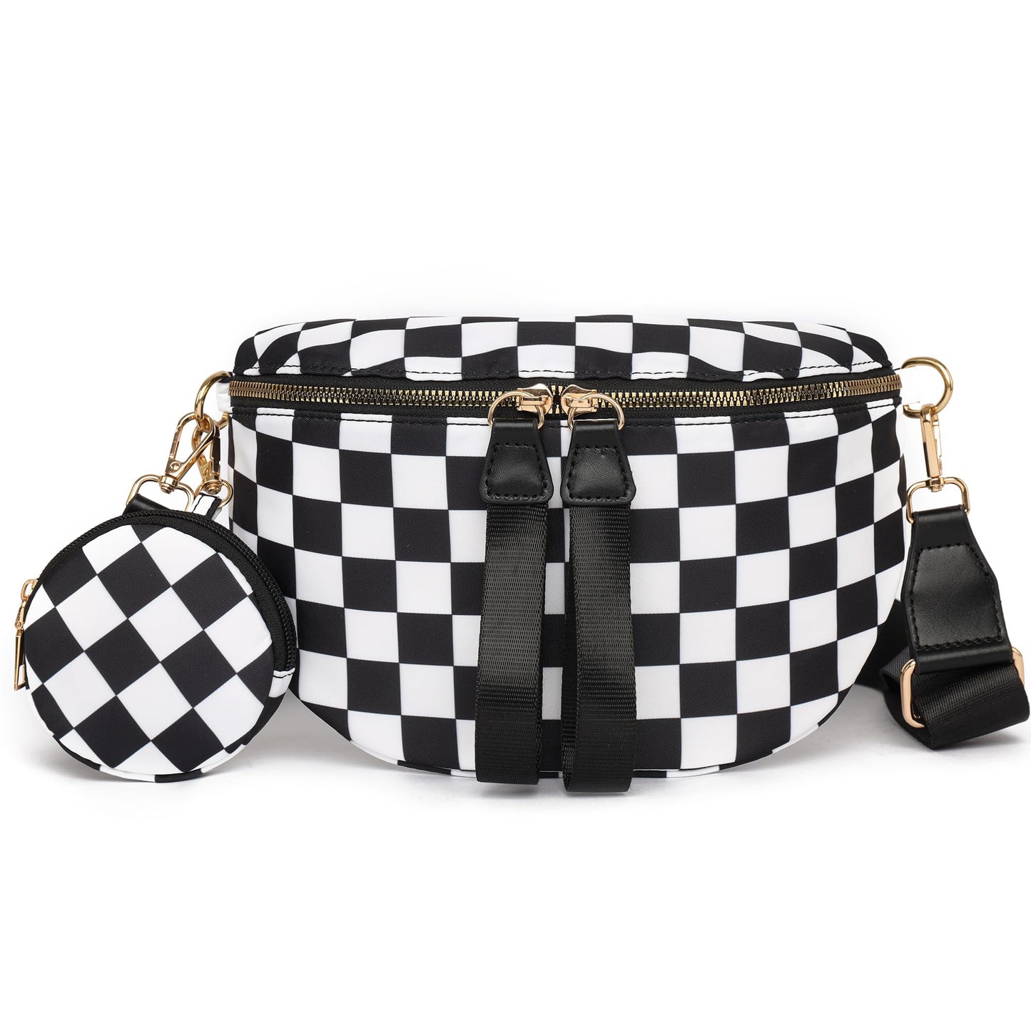 HOTEslcorri Small Crossbody Sling Bag for Women Trendy - Fanny Packs Leather Chest Belt Bum Bag Anti Theft Purse for Travel
