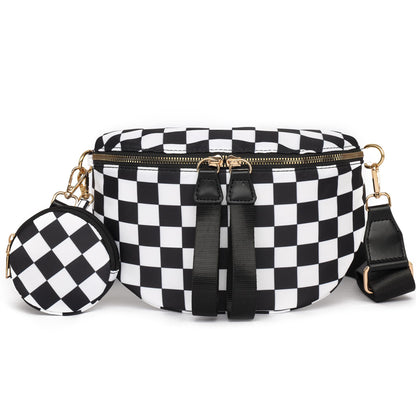 HOTEslcorri Small Crossbody Sling Bag for Women Trendy - Fanny Packs Leather Chest Belt Bum Bag Anti Theft Purse for Travel