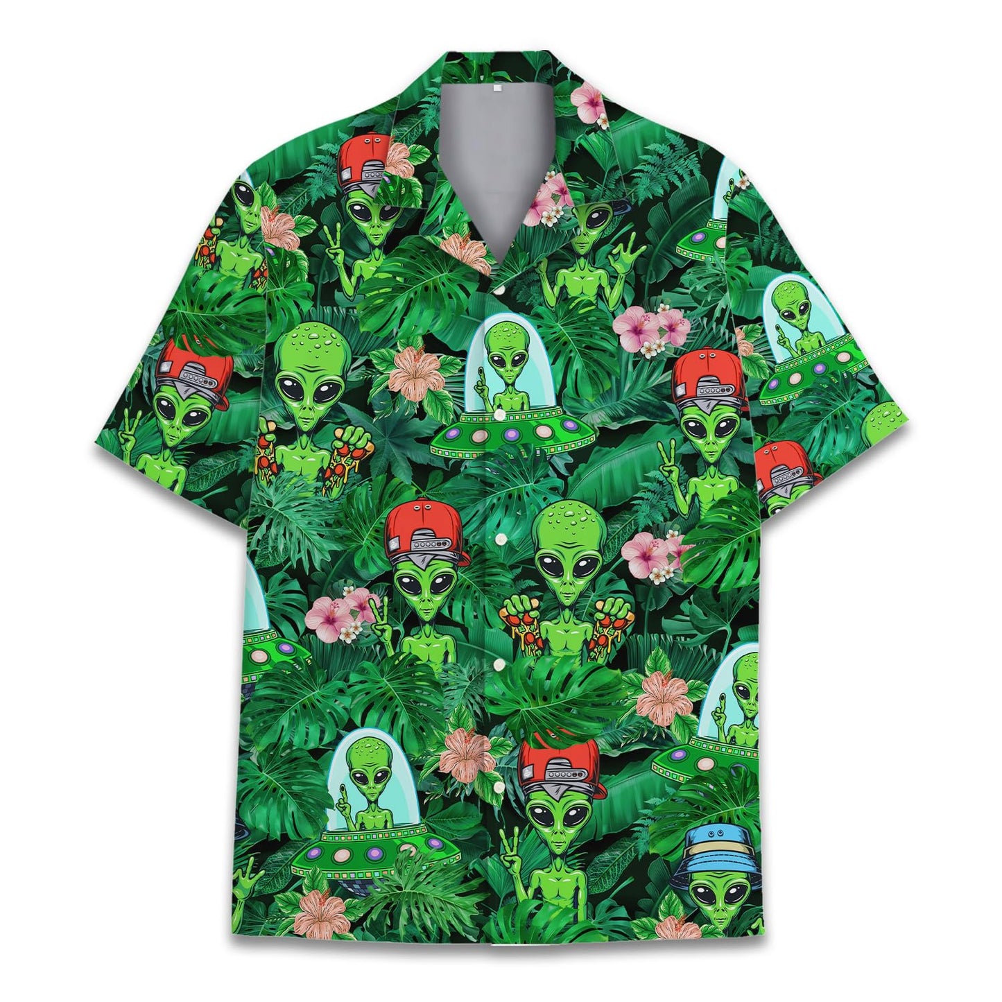 HOTTropical Bigfoot Hawaiian Shirts for Men Women, Sasquatch Summer Beach Button Down Short Sleeve