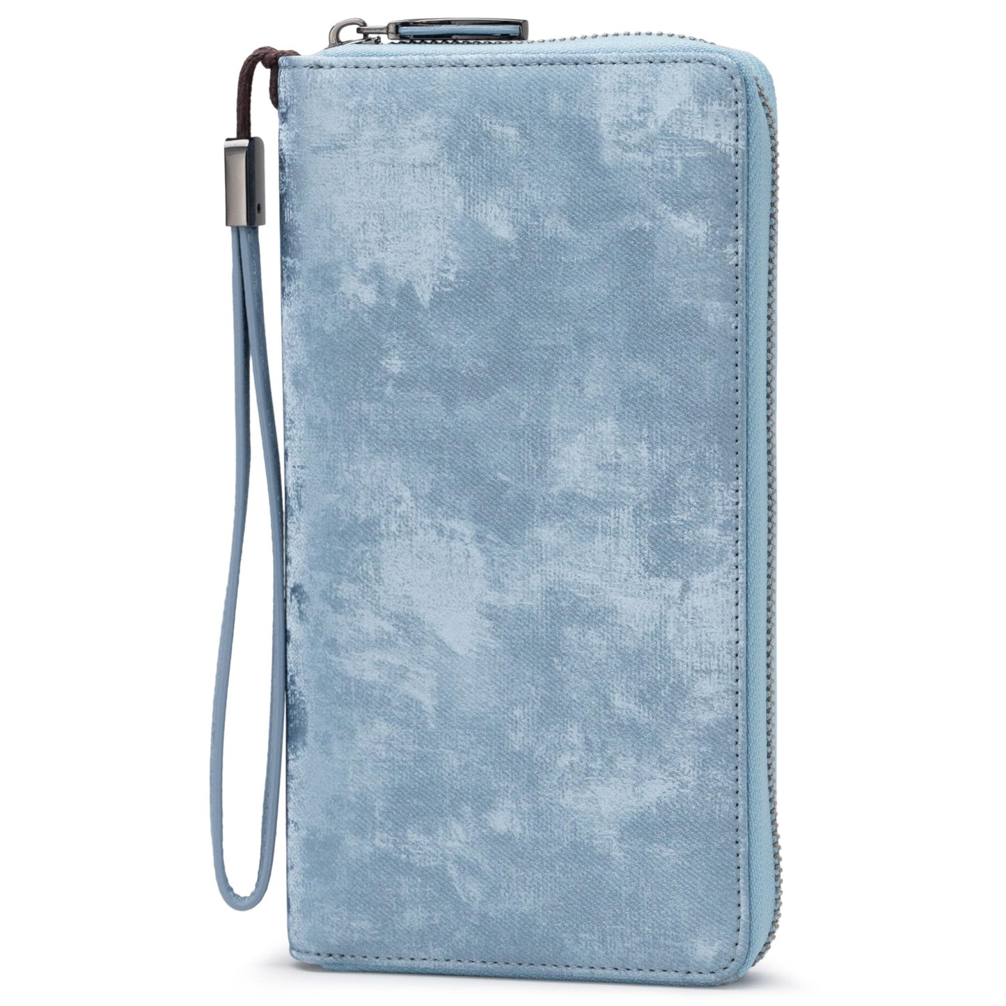 HOTBveyzi Women RFID Blocking Wallet Leather Zip Around Phone Clutch Large Capacity Ladies Travel Purse Wristlet