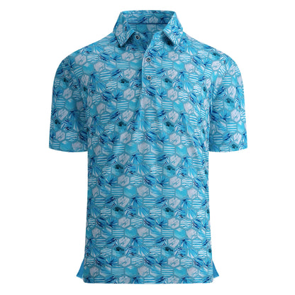 HOTDamipow Premium Golf Shirts for Men Dry Fit Performance Polo Short Sleeve Collared Shirt