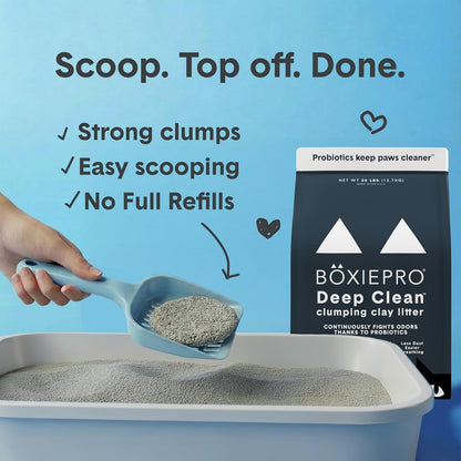 HOTBoxie Probiotic Clumping Cat Litter 40+ Day Odor Control Dust Free 16 lb