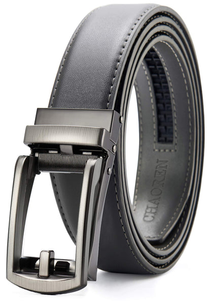 HOTCHAOREN Mens Dress Belt - Ratchet Belt Leather 1 1/4" Comfort Click - Perfect Companion to Mens Dress Shoes