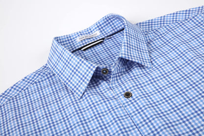 HOTAlex Vando Mens Wrinkle Free 4-Way Stretch Print Business Casual Shirt | Wrinkle resistant, Machine washable, Classic check Pattern, True-to-size cut, Business & Daily, Easy outfit pairing
