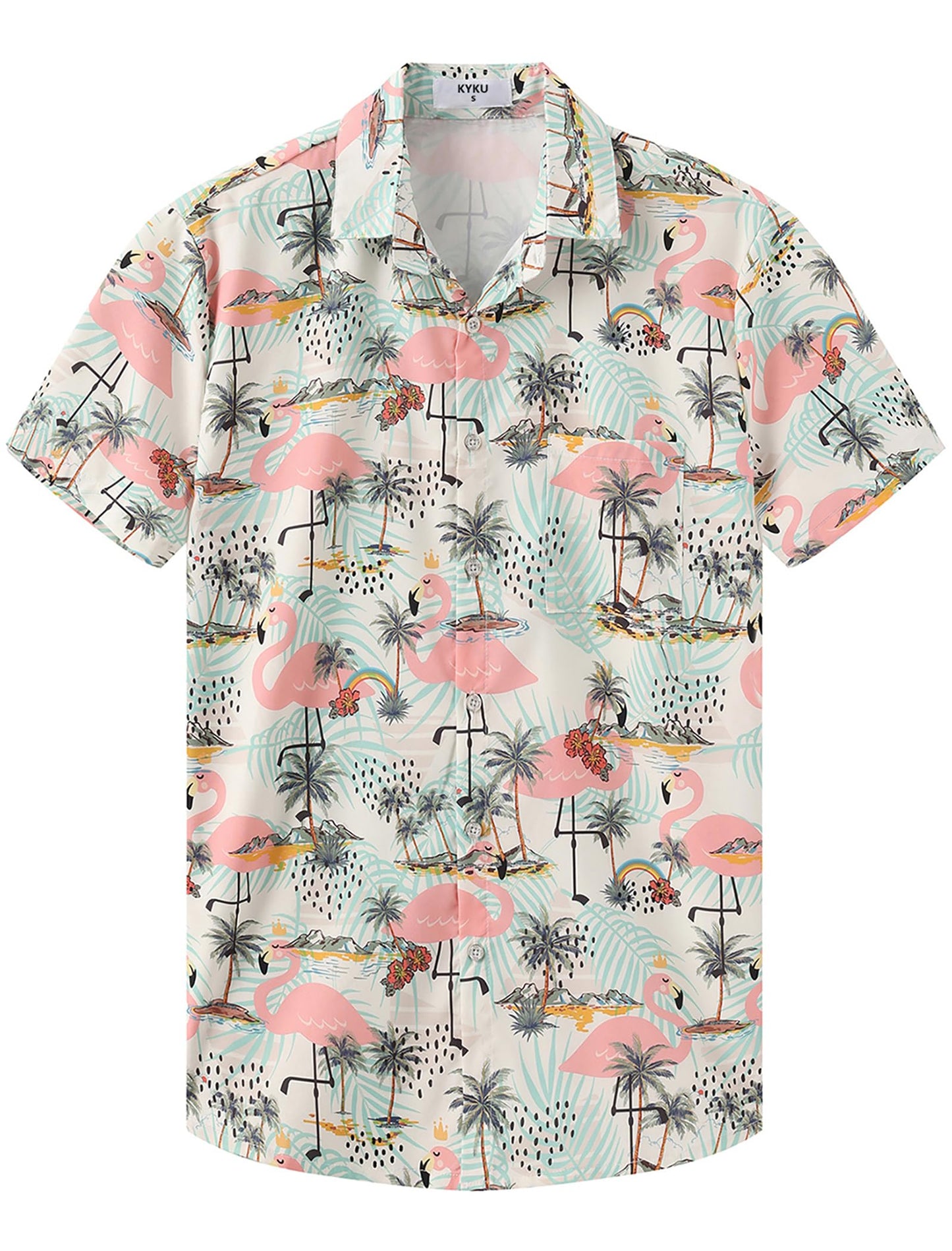 HOTKYKU Hawaiian Shirt for Men: Beach Vacation Summer Short Sleeve Button Down Mens Shirts Casual Stylish