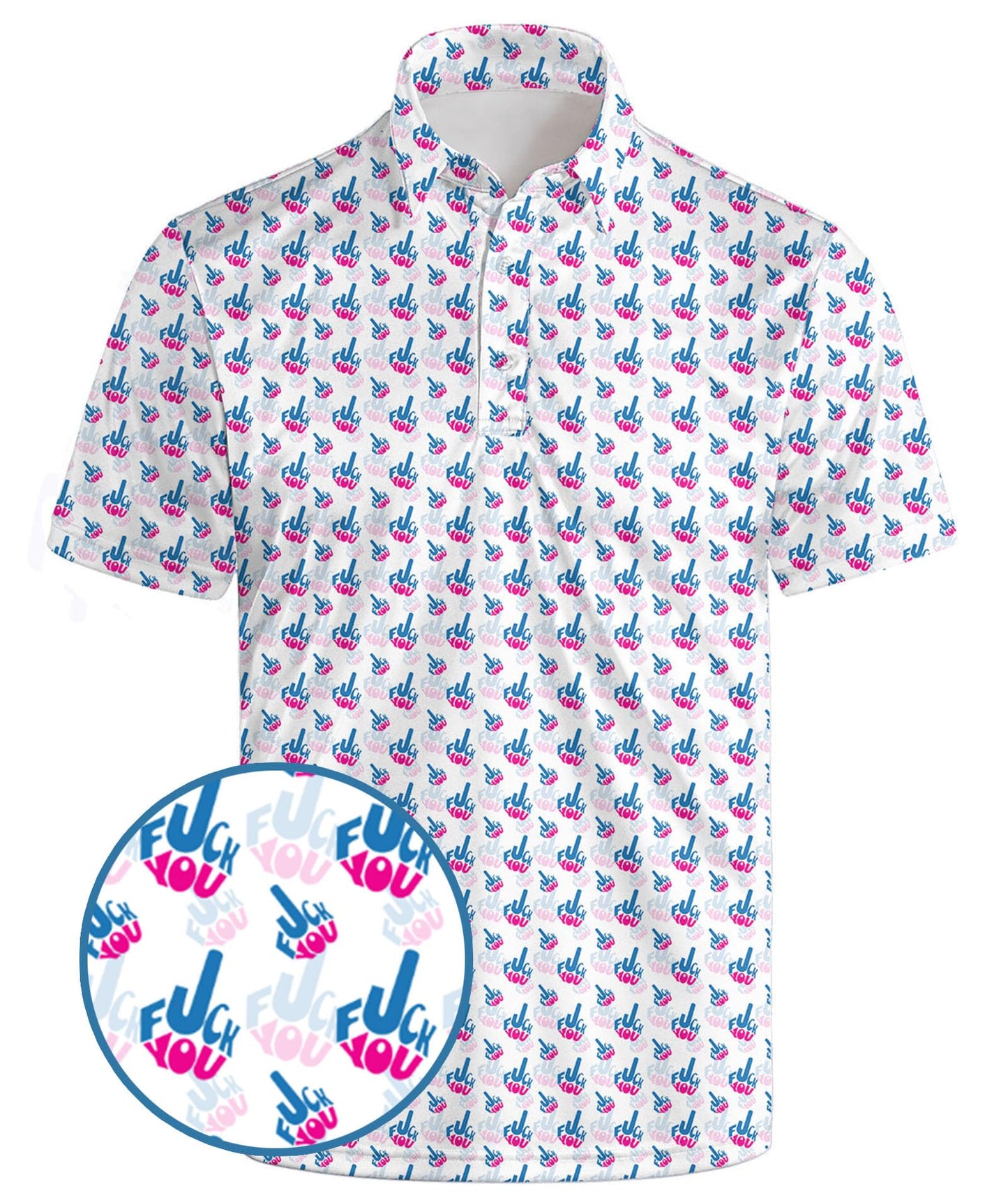 HOTGolf Polo Shirts for Men Funny Print Quick Dry Short Sleeve Performance Golf Shirts Moisture Wicking Polo Shirts