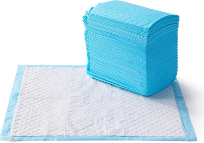 HOTAmazon Basics Heavy Duty Dog and Puppy Pee Pads, Leak-Proof 5-Layer Super Absorbent, Quick-Dry Surface for Potty Training, Regular Size, 24x23", Blue & White, 50 Count