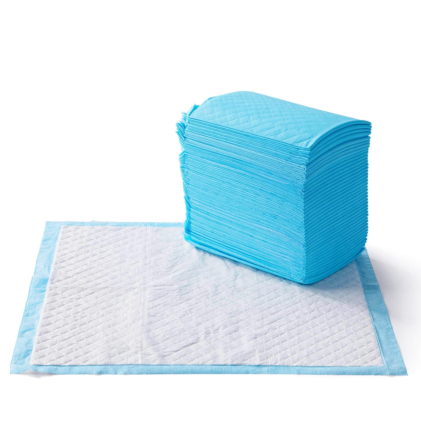 HOTAmazon Basics Heavy Duty Dog and Puppy Pee Pads, Leak-Proof 5-Layer Super Absorbent, Quick-Dry Surface for Potty Training, Regular Size, 24x23", Blue & White, 50 Count
