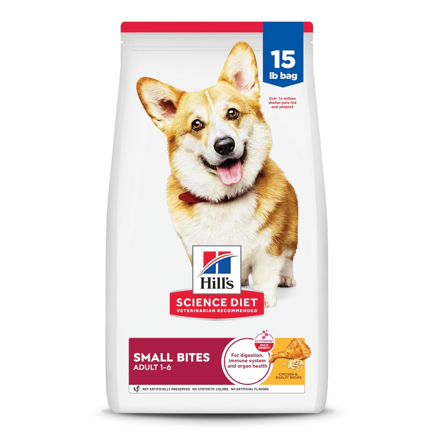 HOTHill's Science Diet Adult 1-6 Small Bites Dry Dog Food | #1 Veterinarian Recommended, Chicken & Barley, 5 lb. Bag