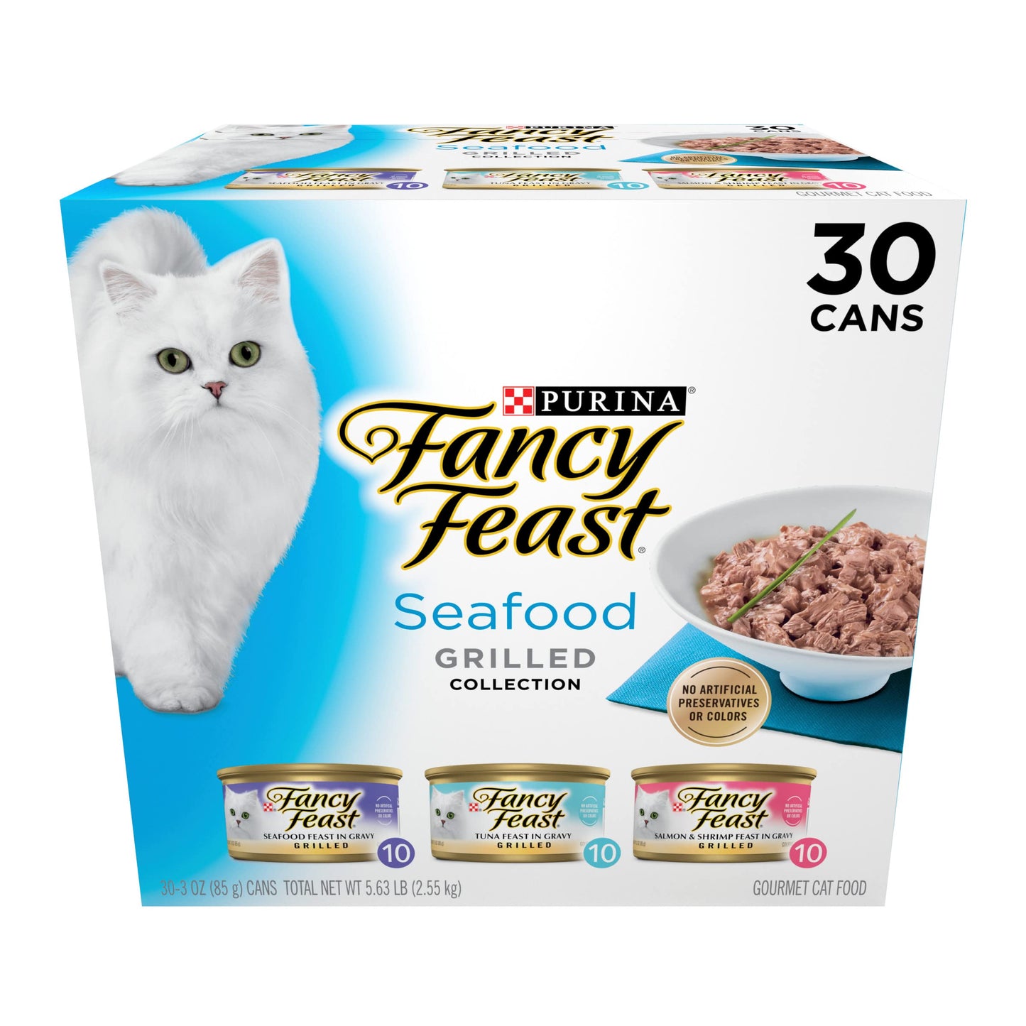 HOTPurina Fancy Feast Grilled Wet Cat Food Seafood Collection in Wet Cat Food Variety Pack - (Pack of 24) 3 oz. Cans