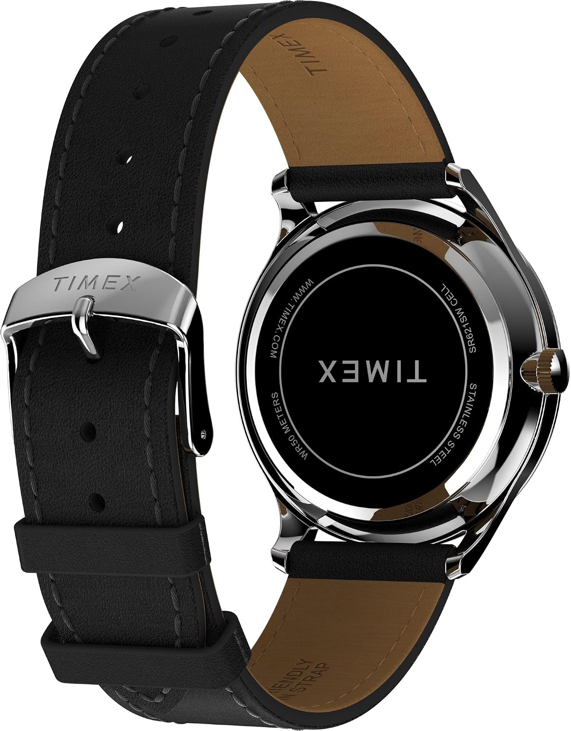 HOTTimex Men's Modern Easy Reader 40mm Watch - Black Strap White Dial Silver-Tone Case
