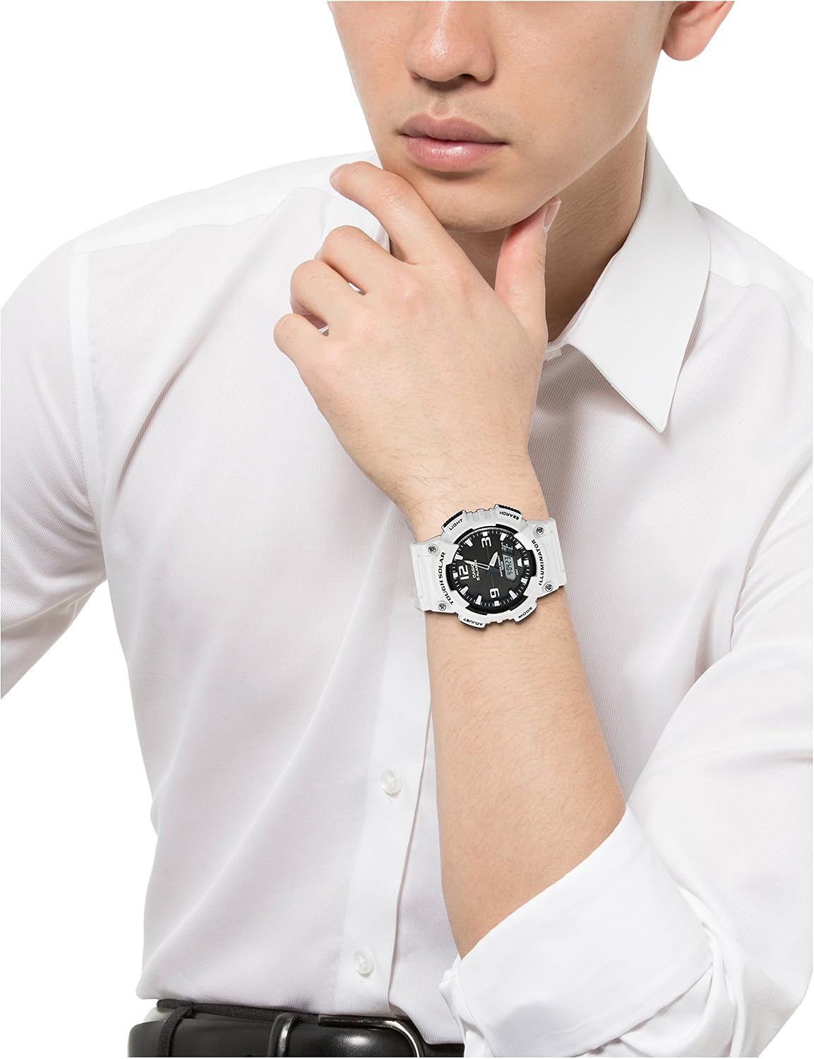 HOTCasio AQS800W Series | Analog Digital Watch | 100M WR | Solar Powered | 1/100 SEC Stop Watch | 6-Language Day of The Week Indicator | Countdown Timer | LED Light | Multi Alarm