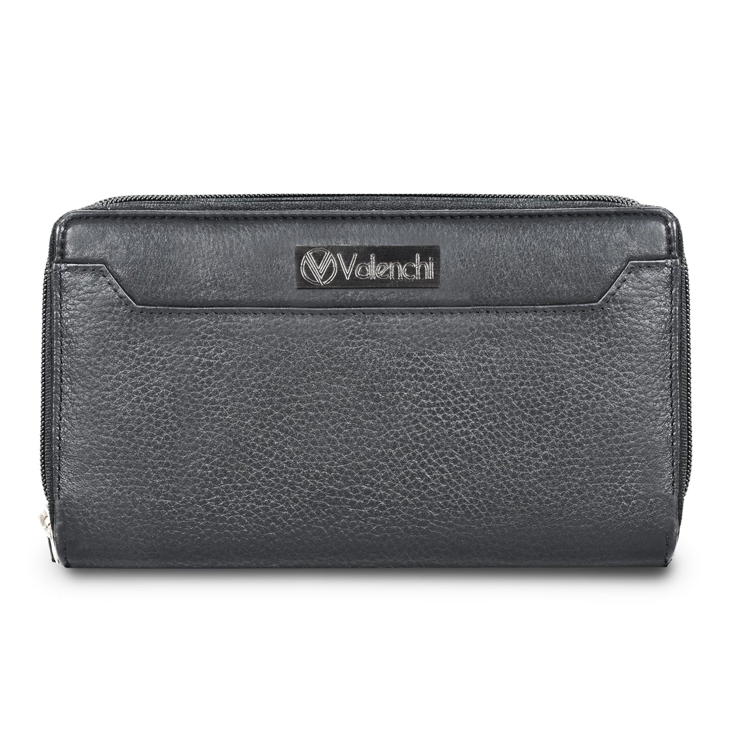 HOTVALENCHI Women's Leather Wallet - RFID Blocking Wallet - Ladies Clutch Hand Purse With Card Holder Slots (Cognac Vintage LW03)