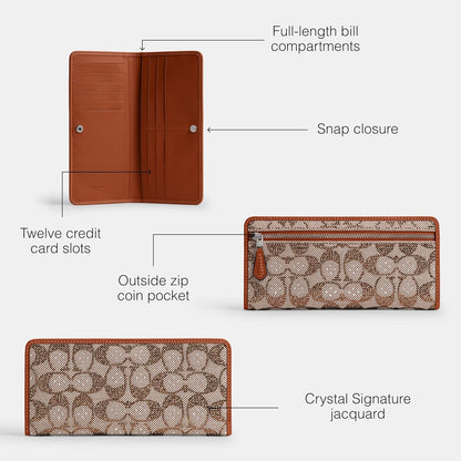 HOTCOACH Crystal Signature Jacquard Essential Slim Wallet