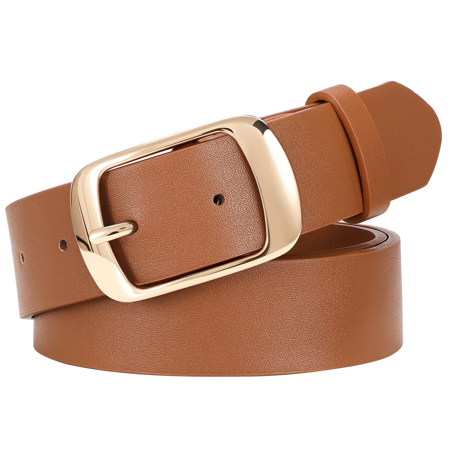HOTSUOSDEY Women Belts For Jeans Dresses Pants Ladies Leather Waist Belt with Elegant Buckle, Width 1.3"
