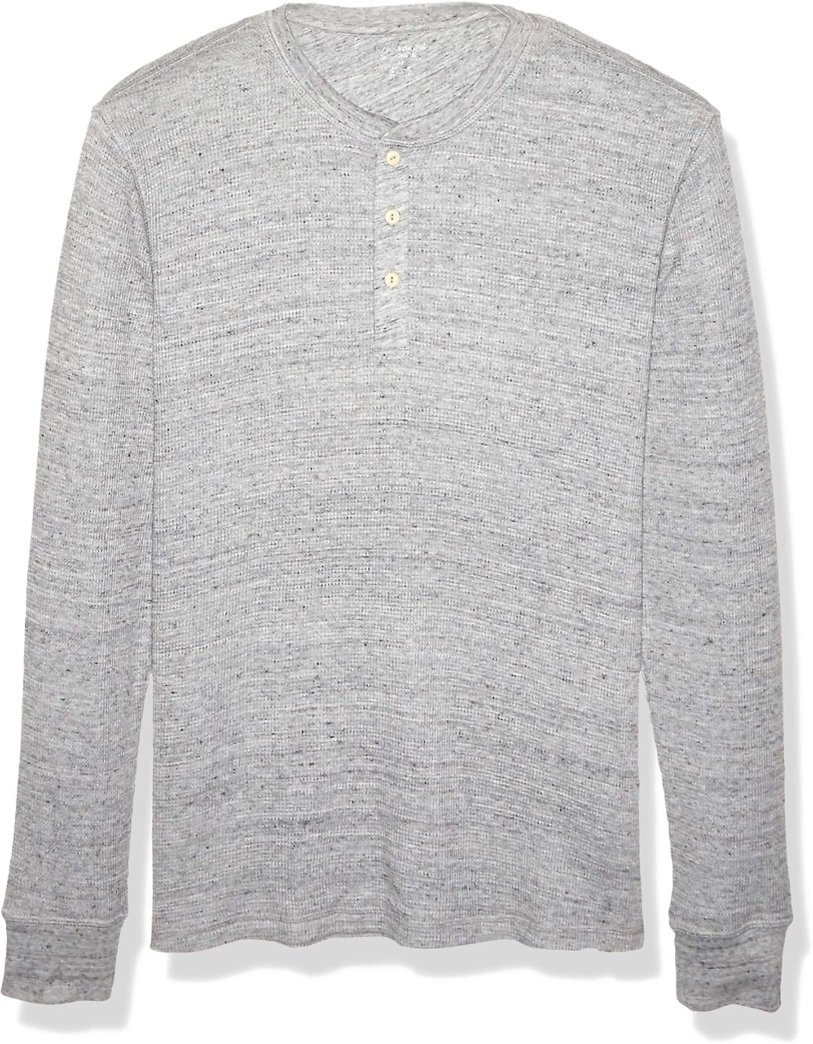 HOTAmazon Essentials Men's Long Sleeve Waffle Henley Shirt