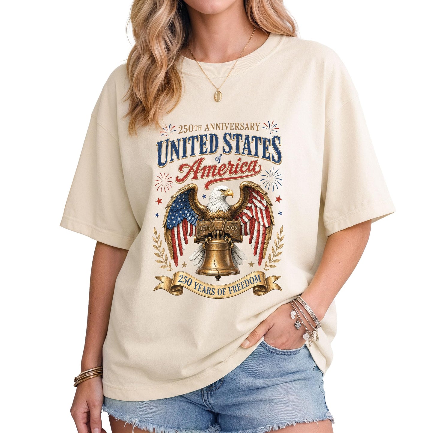 HOTPatriotic Shirts for Men, USA Eagle Graphic Shirts for Men | Mark 250 years of American spirit with these unique commemorative tees, designed for bold style and lasting comfort