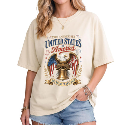 HOTPatriotic Shirts for Men, USA Eagle Graphic Shirts for Men | Mark 250 years of American spirit with these unique commemorative tees, designed for bold style and lasting comfort