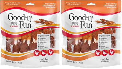 HOTGood 'n' Fun Kabobs Long-Lasting Dog Treat, With Real Proteins, Beef Hide and Premium Chicken, Supports Dental Health, Mental Stimulation, 18 count