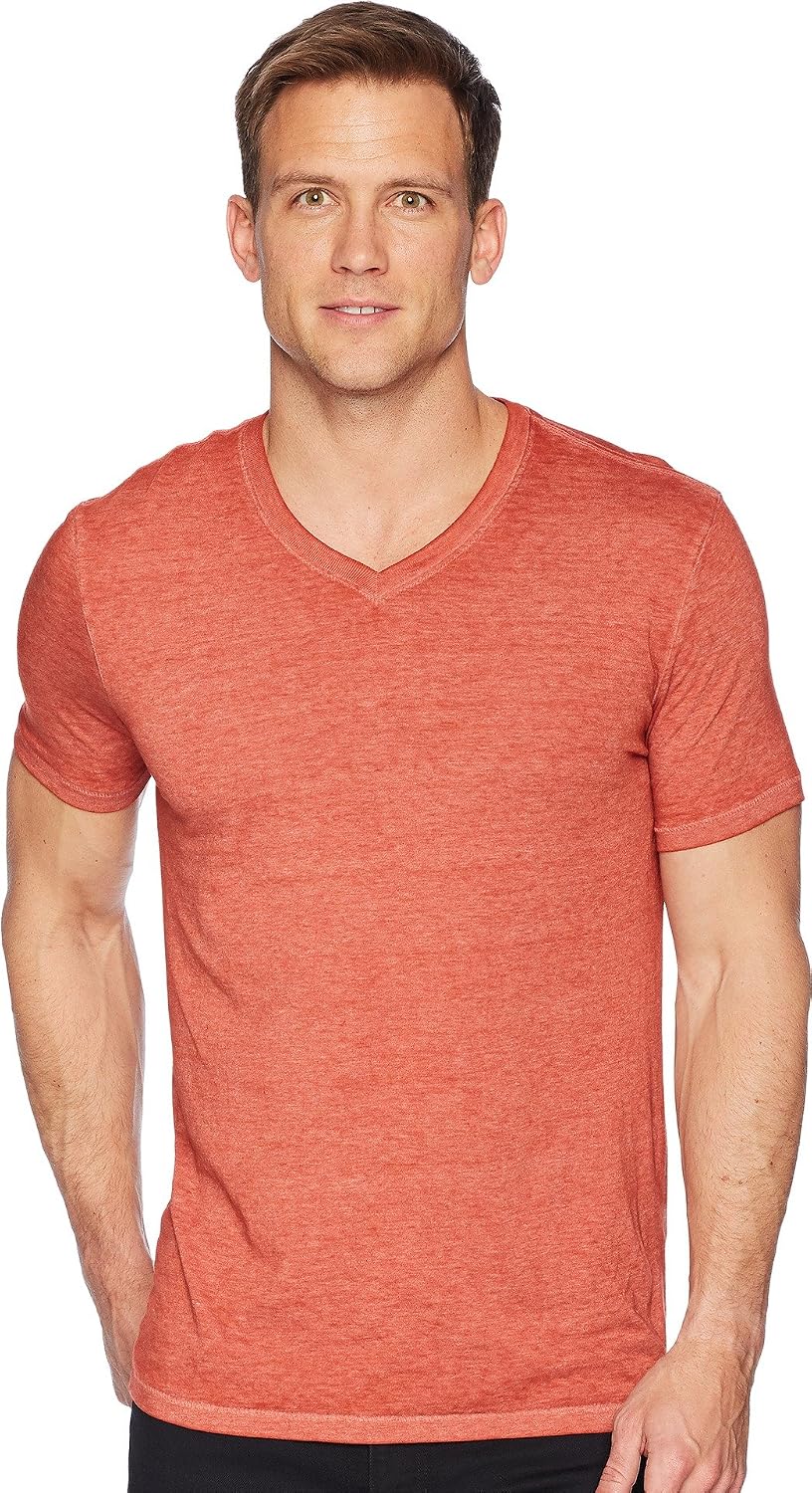 HOTLucky Brand Men's Venice Burnout V Neck Tee