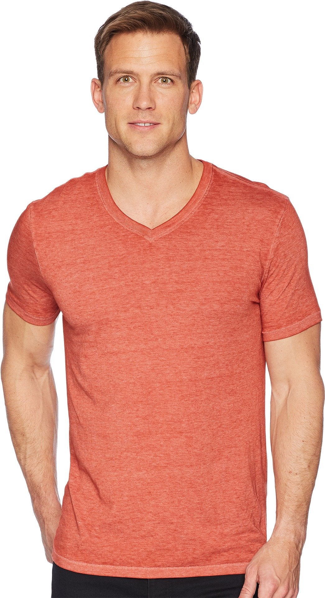 HOTLucky Brand Men's Venice Burnout V Neck Tee