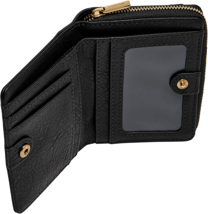HOTFossil Women's Logan RFID-Blocking Leather Mini Multifunction Bifold Wallet