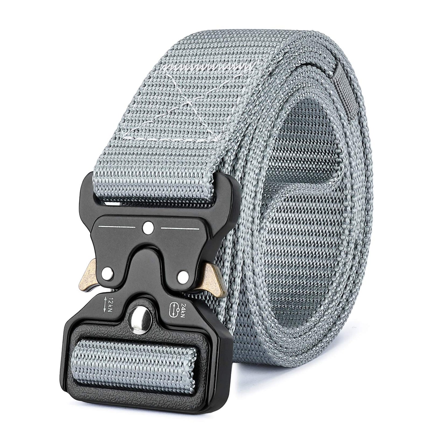 HOTMOZETO Tactical Belts for Men Military Style Work Hiking Riggers Web Gun Belt with Heavy Duty Quick Release Metal Buckle